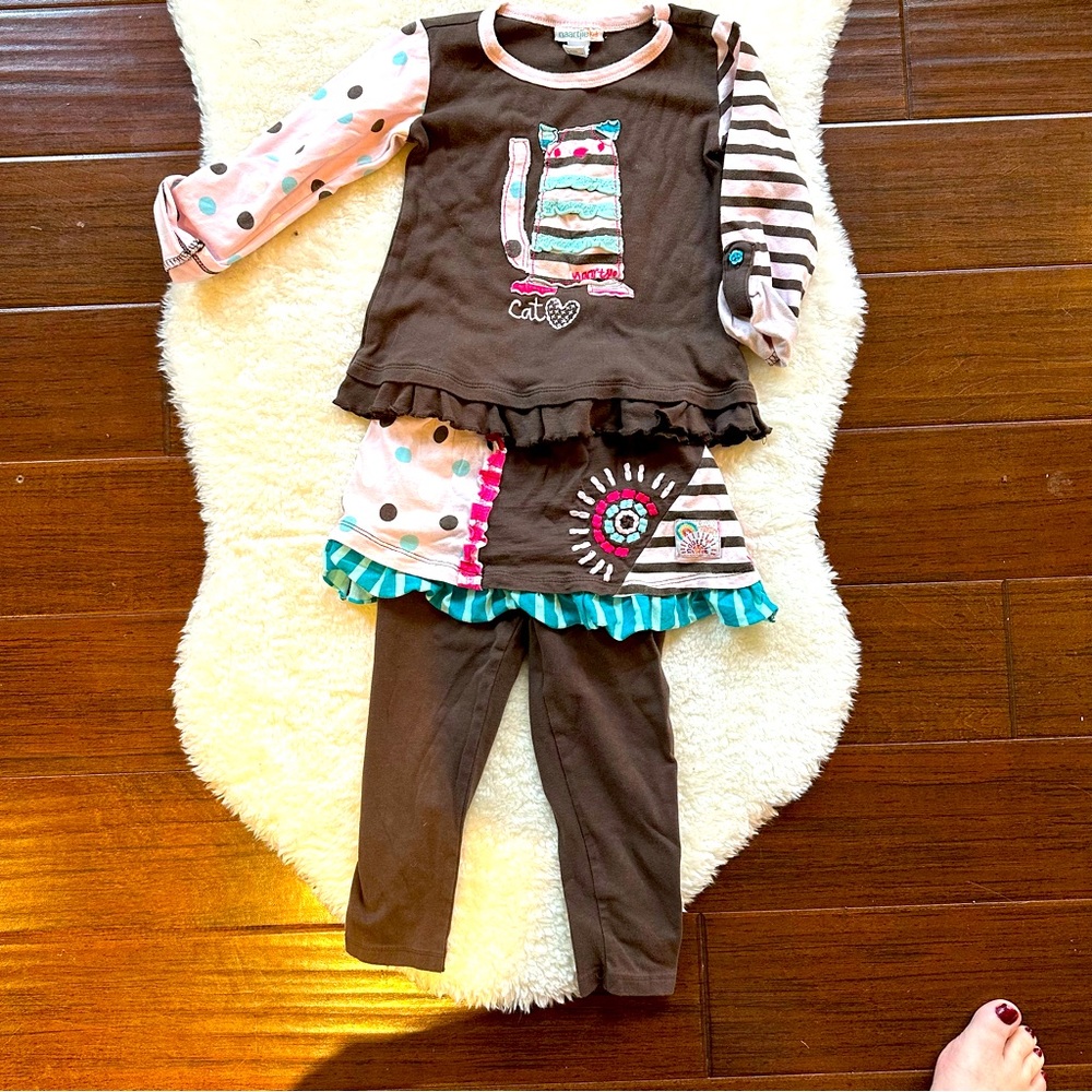 Naartjie Skirted Leggings & Top Outfit Size 2